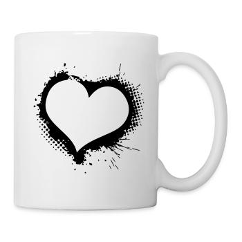 Herz - Tasse - Weiß - Rechts