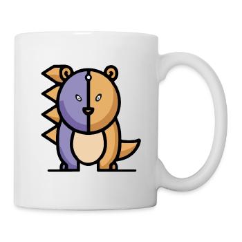 Funny Cartoon Dragon Bear - Mug - white - Right