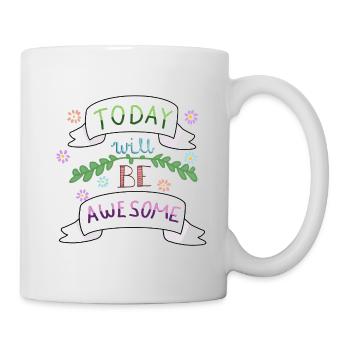 Aujourd’hui sera génial - Mug blanc - blanc - Droite