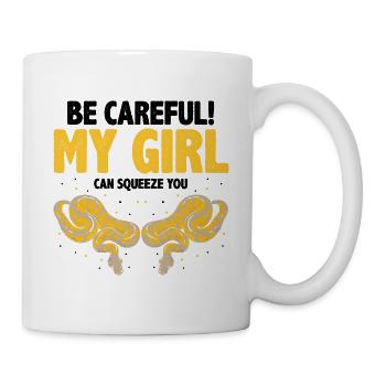 King python design for snake lovers - Mug - white - Right