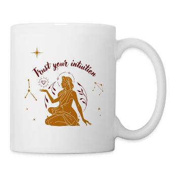 Trust your intuition design of color Gold and Red - Mug - white - Right