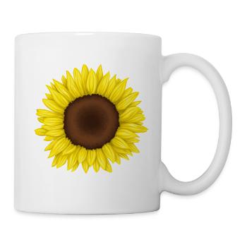 Sonnenblume - Tasse - Weiß - Rechts