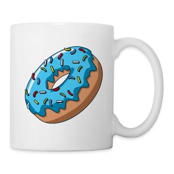 Donut with blue frosting - Mug - white - Right