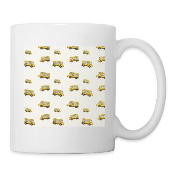 Motifs d'autobus scolaires - Rentrée scolaire 2022 - Mug blanc - blanc - Droite