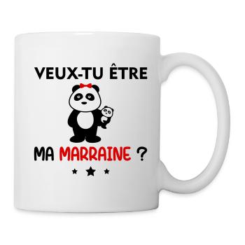 Veux-tu être ma marraine ? Annonce grossesse - Mug blanc - blanc - Droite