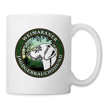 Jagdgebrauchshund Weimaraner - Tasse - Weiß - Rechts