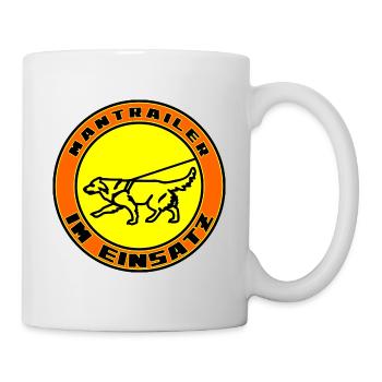 Mantrailer en action Retriever blond - Mug blanc - blanc - Droite