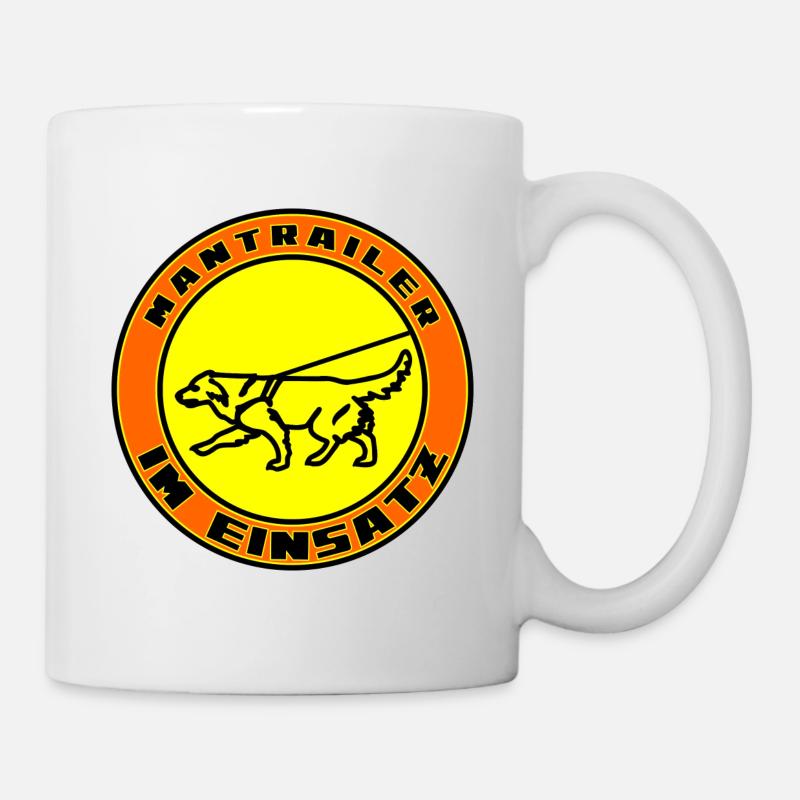 Mantrailer in action Retriever blond - Mug - white
