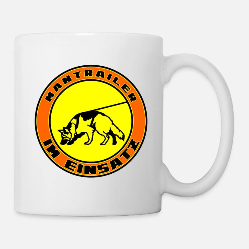 Mantrailer in action Old German Shepherd - Mug - white