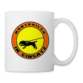 Mantrailer im Einsatz Dackel :D - Tasse - Weiß - Rechts