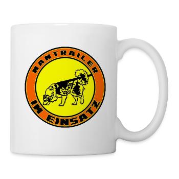 Mantrailer im Einsatz Australian Shepherd - Tasse - Weiß - Rechts
