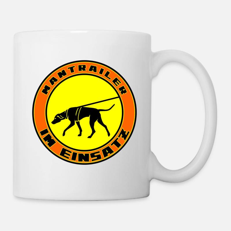 Mantrailer im Einsatz Jagdhund 1 - Tasse - Weiß