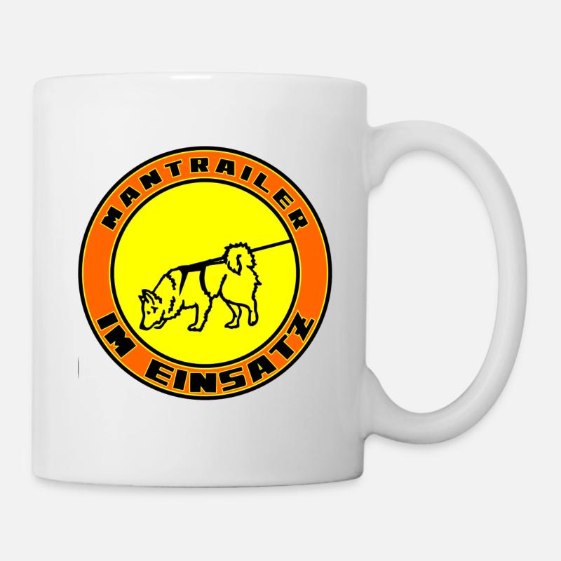 Mantrailer im Einsatz Spitz Islandhund - Tasse - Weiß