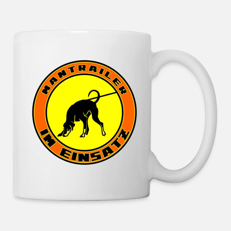 Mantrailer en action Doberman - Mug blanc - blanc