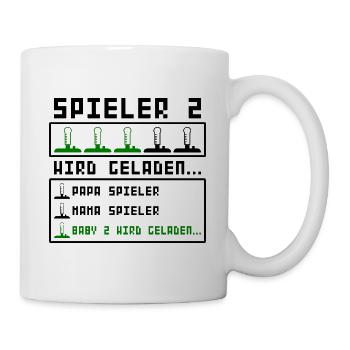 Schwangerschaft Verkünden Werdende Eltern 2 Baby - Tasse - Weiß - Rechts