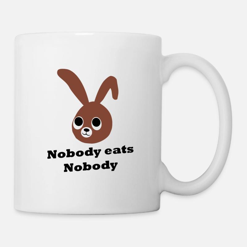 Les lapins ne sont pas de la nourriture - Mug blanc - blanc