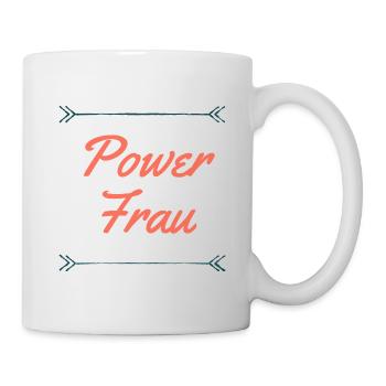 Power Frau - Tasse - Weiß - Rechts