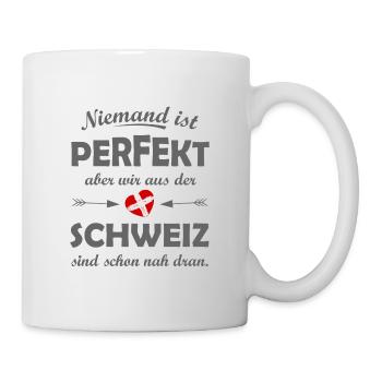 Unsere Heimat Schweiz - Tasse - Weiß - Rechts