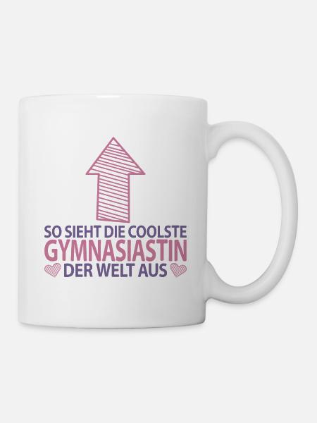 Gymnasiastin Gymnasium 5. Klasse Einschulung Pink - Tasse - Weiß