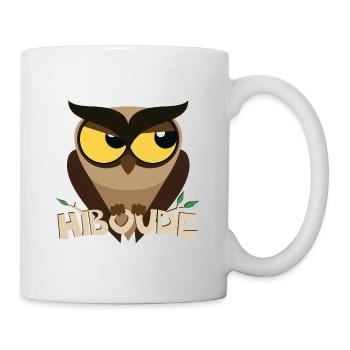 Hiboude, il Boude le Hibou Grincheux - Mug blanc - blanc - Droite