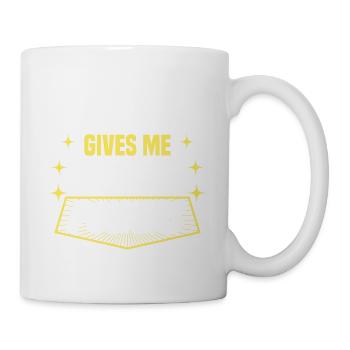 Pea Soup Gives Me Teacher Powers Funny Professor - Tasse - Weiß - Rechts