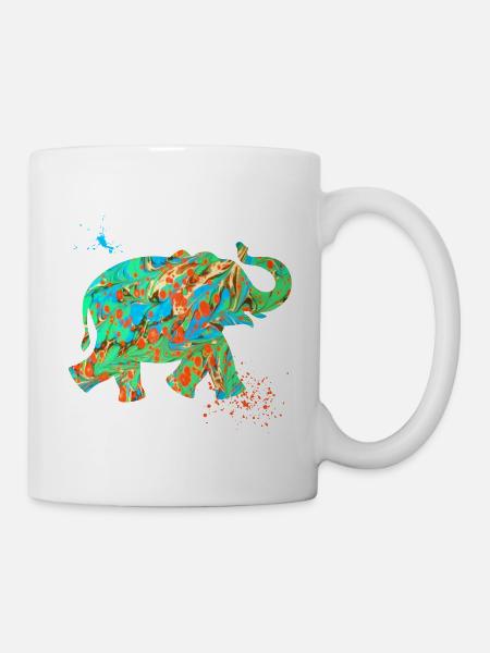 elefant e 4 - Tasse - Weiß