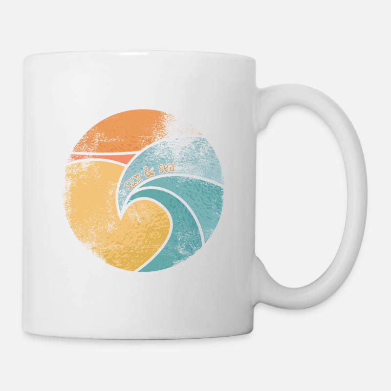 sun & sea - Tasse - Weiß