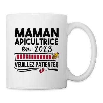 2023 Maman Apicultrice Apiculture Abeille Humour - Mug blanc - blanc - Droite