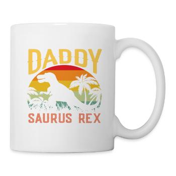 Vatertags-Geschenkidee für daddysaurus - Vatertag - Tasse - Weiß - Rechts