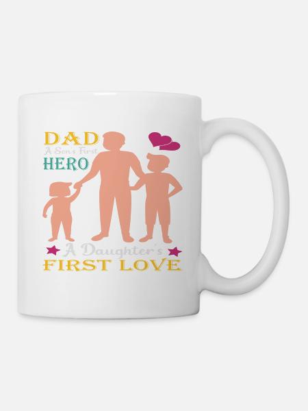 Père et fils - père et fille cadeau père - Mug blanc - blanc