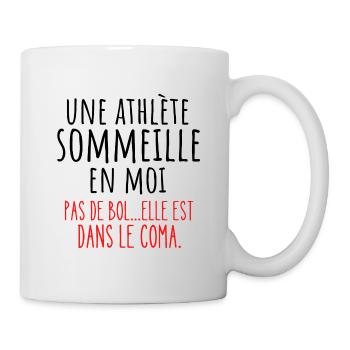 teeshirt marrant femme athlète cadeau noël - Mug blanc - blanc - Droite
