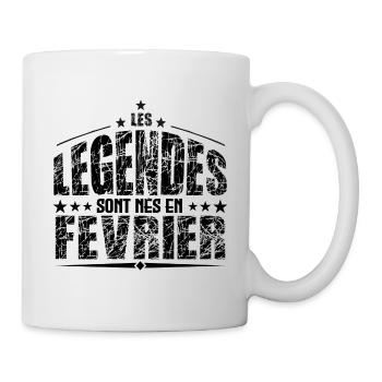 Février | les Légendes sont nés en Février Anniver - Mug blanc - blanc - Droite