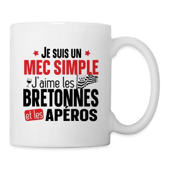 Bretonne Apéro Bretagne Cadeau Alcool T-shirt Mug - Mug blanc - blanc - Droite