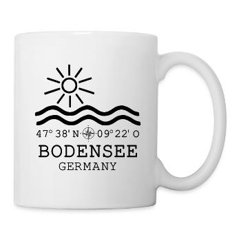Lake Constance Inland Lake Germany coordinates - Mug - white - Right