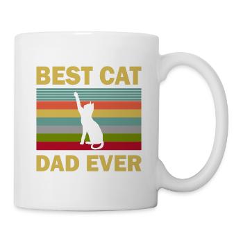 Vater der Katze - Tasse - Weiß - Rechts