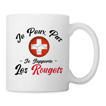 je peux pas je supporte les Rougets. suisse - Mug blanc - blanc - Droite
