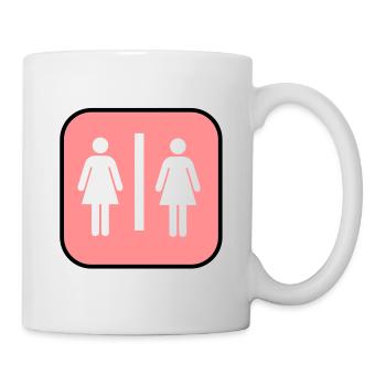 Duo Féminin Femmes Lesbienne LGBT - Mug blanc - blanc - Droite