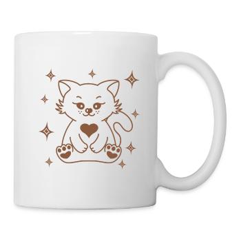 lovely kitty - Tasse - Weiß - Rechts