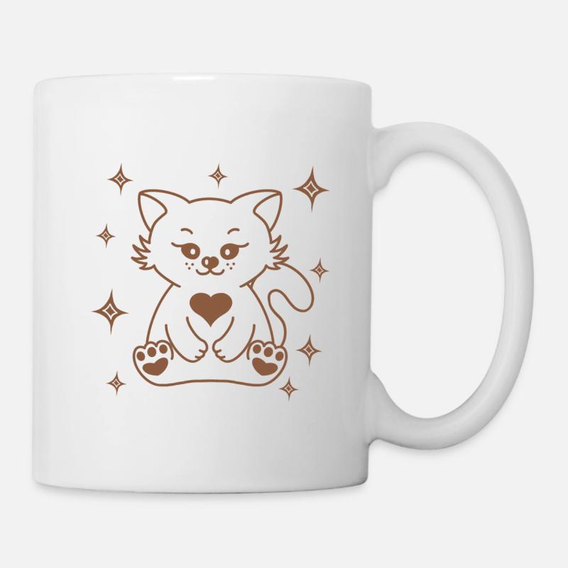 lovely kitty - Tasse - Weiß