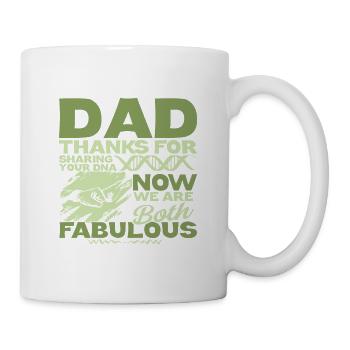 Drôle de forme de cadeau de fête des pères pour le fils et la fille - Mug blanc - blanc - Droite