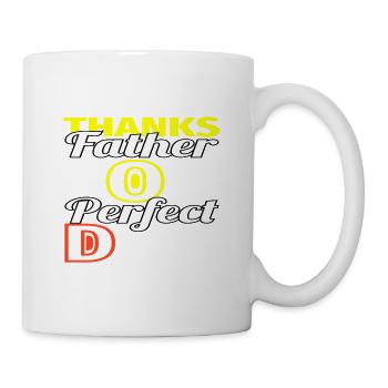 Drôle de forme de cadeau de fête des pères pour le fils et la fille - Mug blanc - blanc - Droite