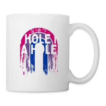 Un trou est un trou Bisexuel Adulte Humour Bi Coquin - Mug blanc - blanc - Droite