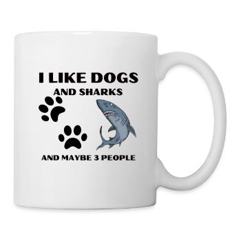 I LIKE DOGS AND SHARKS - Mug - white - Right