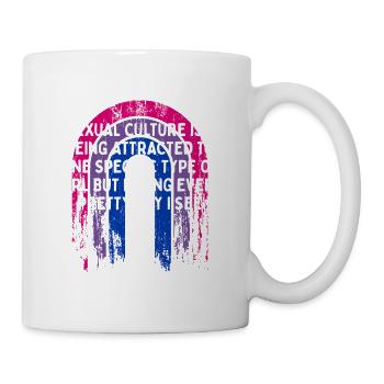 Bisexual is Being Attracted Bi LGBTQ Bi Pride - Mug - white - Right
