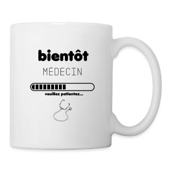 bientot medecin - Mug blanc - blanc - Droite