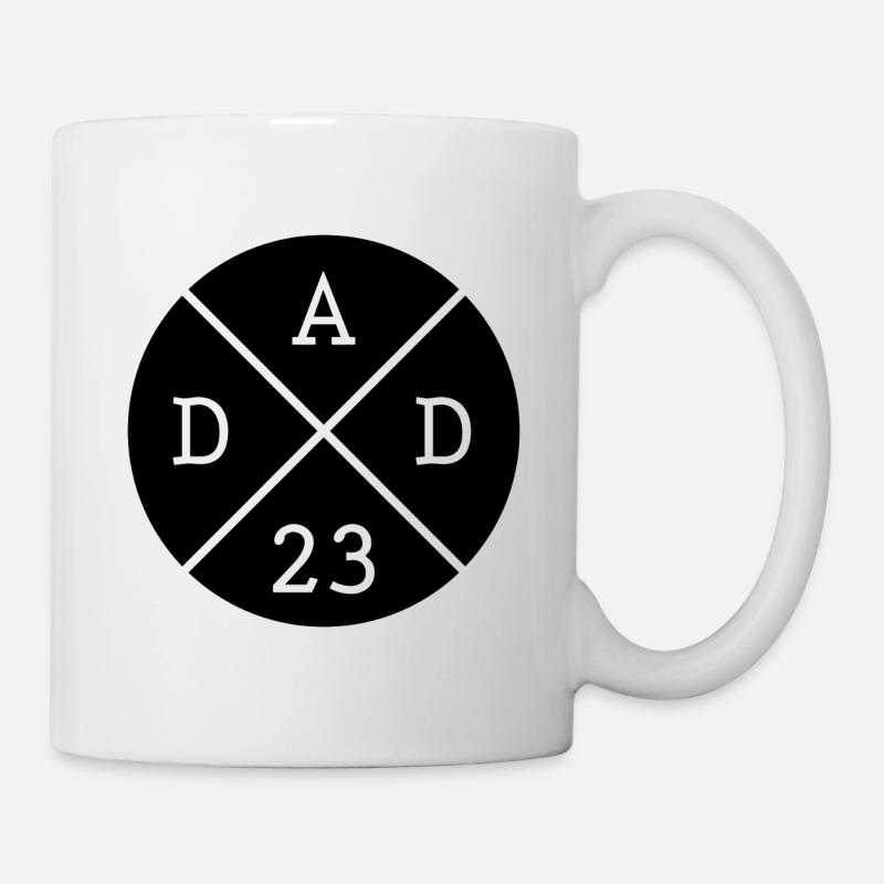 Dad 2023 Papa Vater Geburt Vatertag Geschenk - Tasse - Weiß
