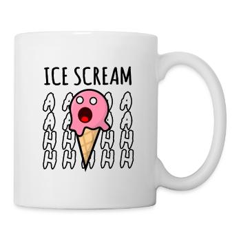 Ice Scream, lustiges Eisspiel - Tasse - Weiß - Rechts
