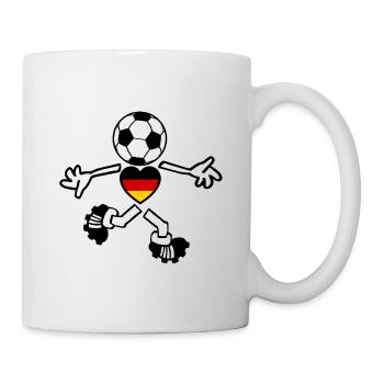 Un cœur pour le football allemand - Mug blanc - blanc - Droite