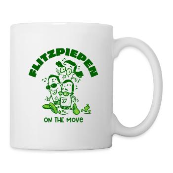Flitzpiepen on move - Grün - Tasse - Weiß - Rechts