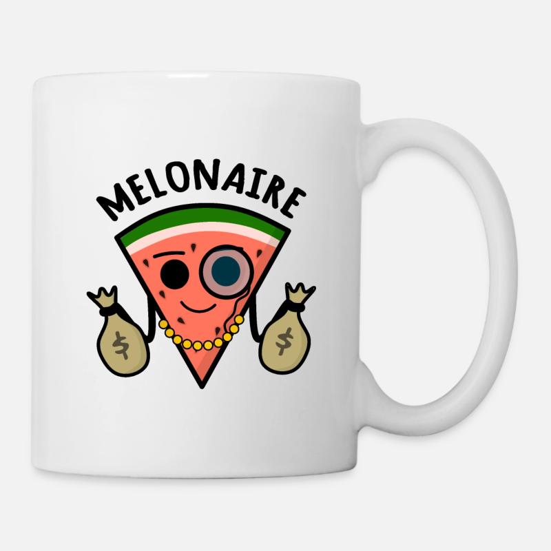 Melonaire : Millionaire Melon Pun - Mug - white